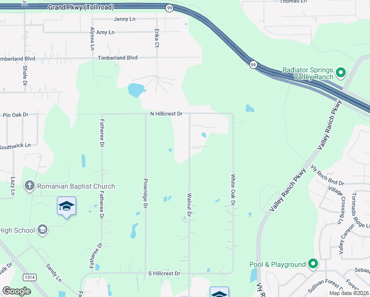 map of restaurants, bars, coffee shops, grocery stores, and more near 22140 Walnut Drive in Porter