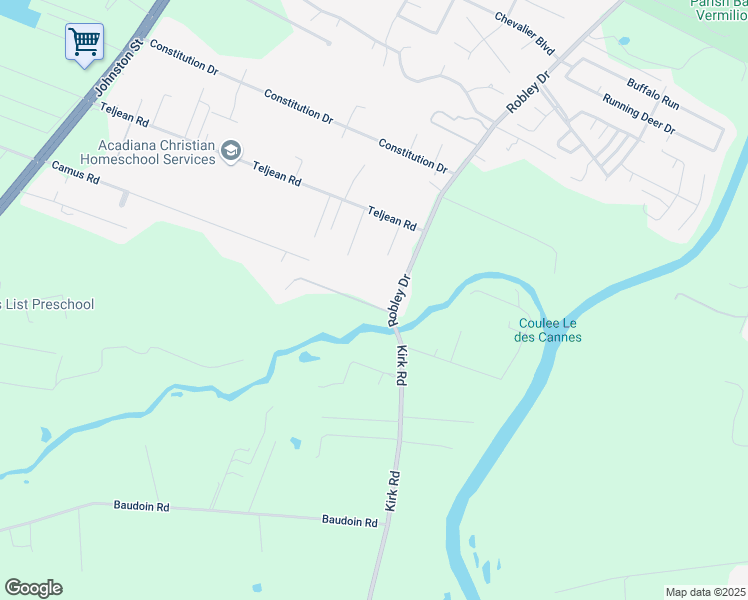 map of restaurants, bars, coffee shops, grocery stores, and more near 2728 Robley Drive in Lafayette
