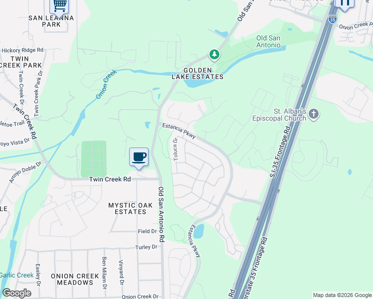 map of restaurants, bars, coffee shops, grocery stores, and more near 506 Puerta Vallarta Lane in Austin