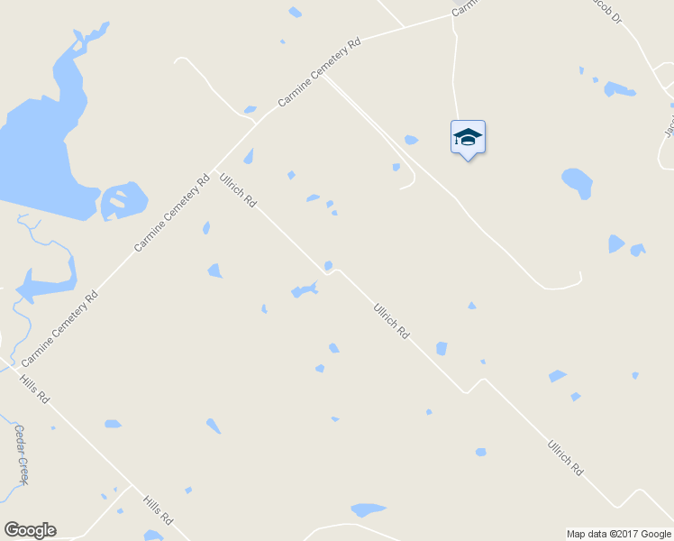 map of restaurants, bars, coffee shops, grocery stores, and more near 3125 Ullrich Road in Carmine