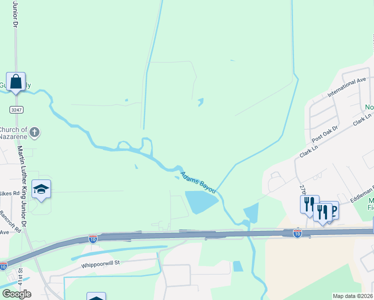 map of restaurants, bars, coffee shops, grocery stores, and more near 4262 White Oak Road in Orange