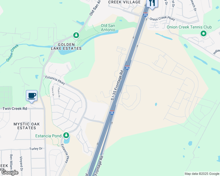 map of restaurants, bars, coffee shops, grocery stores, and more near 12000 Interstate 35 in Austin