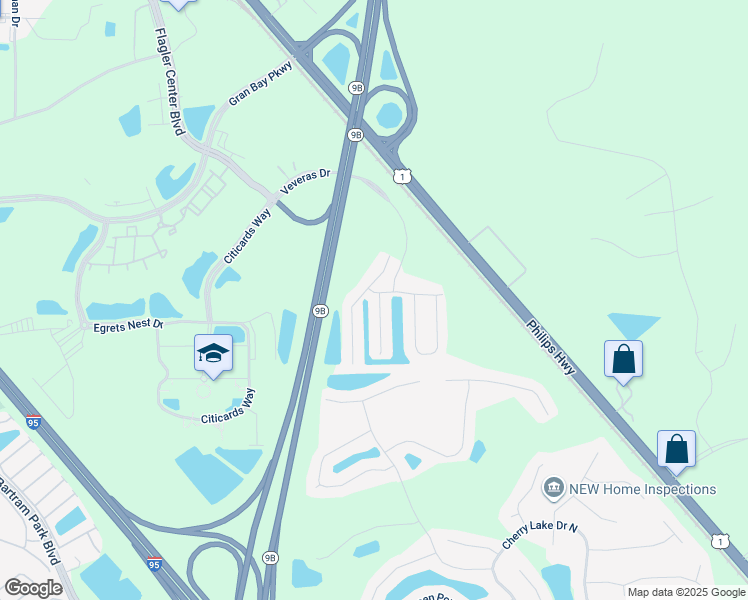 map of restaurants, bars, coffee shops, grocery stores, and more near 14008 Saddlehill Court in Jacksonville