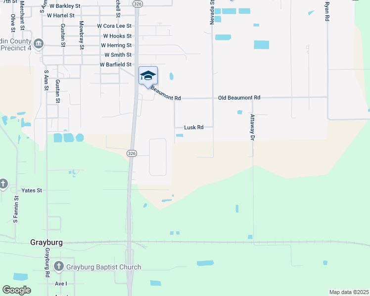 map of restaurants, bars, coffee shops, grocery stores, and more near S Cannon St in Sour Lake