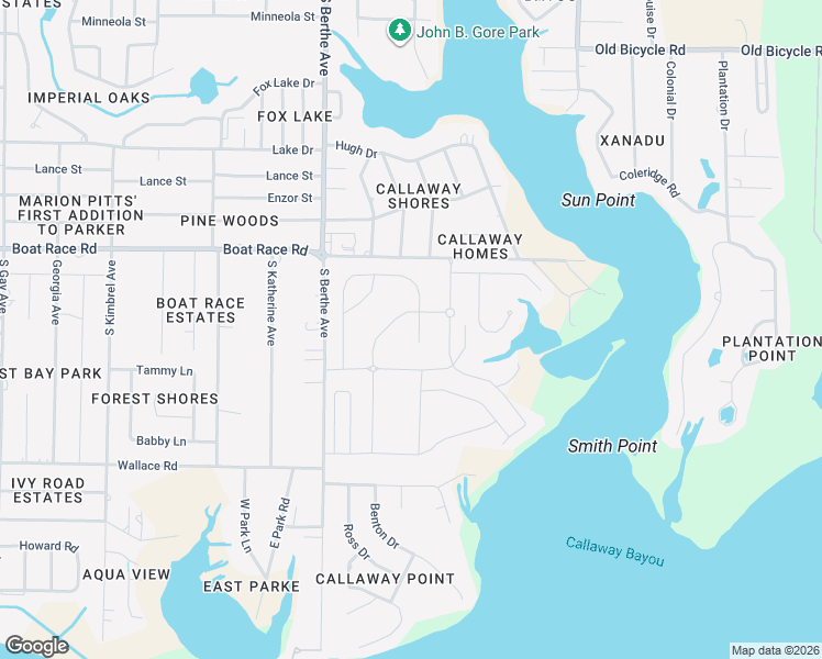map of restaurants, bars, coffee shops, grocery stores, and more near 7240-7254 Boat Race Road in Panama City