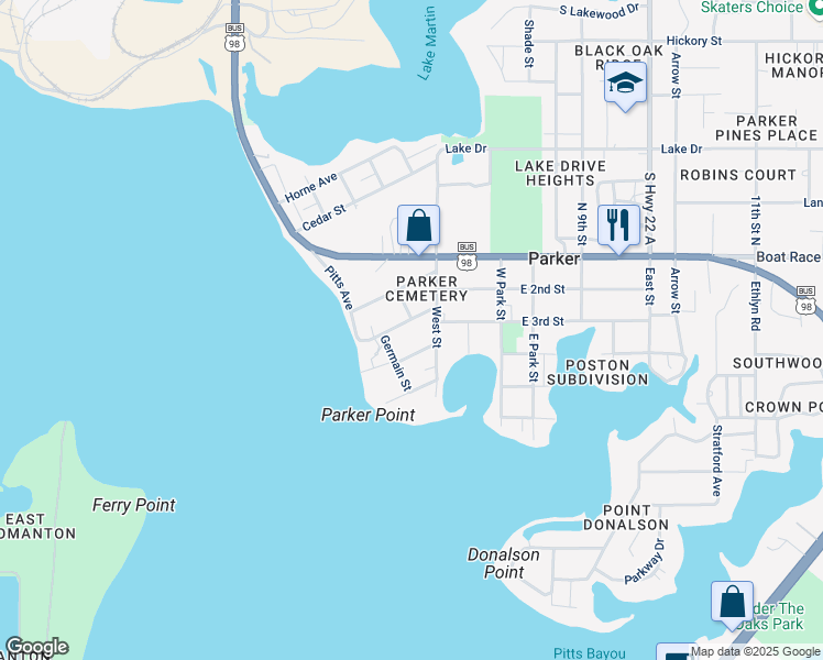 map of restaurants, bars, coffee shops, grocery stores, and more near 1029 Pitts Avenue in Panama City