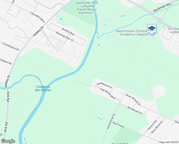 map of restaurants, bars, coffee shops, grocery stores, and more near 101 North Riveridge Drive in Lafayette