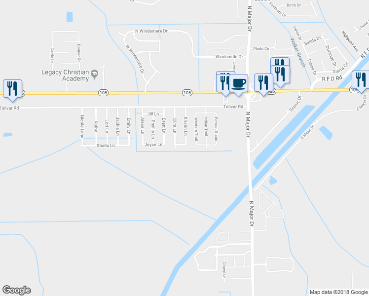 map of restaurants, bars, coffee shops, grocery stores, and more near 7725 Julie Lane in Beaumont