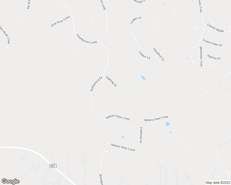 map of restaurants, bars, coffee shops, grocery stores, and more near 290 Sapling Drive in Driftwood