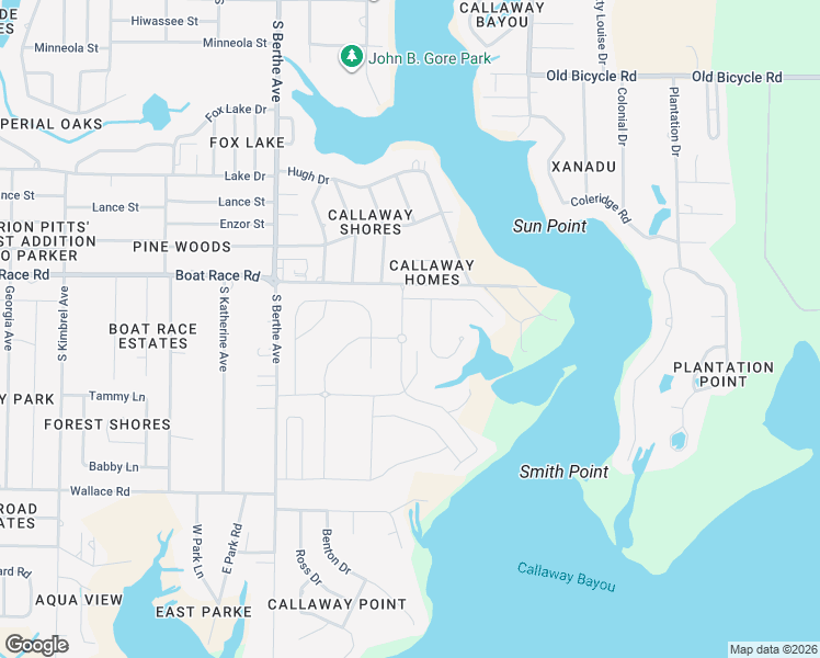 map of restaurants, bars, coffee shops, grocery stores, and more near 7256-7300 Boat Race Road in Panama City