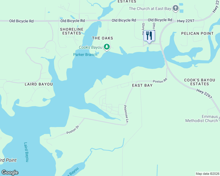 map of restaurants, bars, coffee shops, grocery stores, and more near 1003 Bayside Street in Panama City