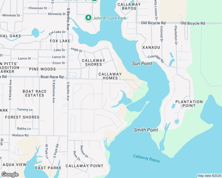 map of restaurants, bars, coffee shops, grocery stores, and more near 7256-7300 Boat Race Road in Panama City