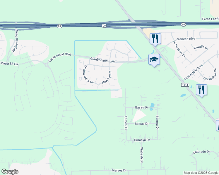 map of restaurants, bars, coffee shops, grocery stores, and more near 22073 Ringwood Court in Porter