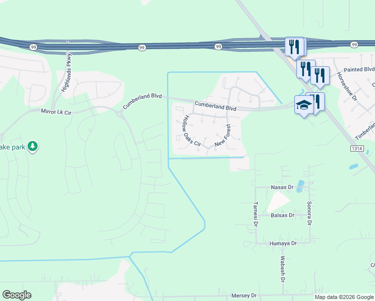 map of restaurants, bars, coffee shops, grocery stores, and more near 22035 Soft Pines Court in Porter