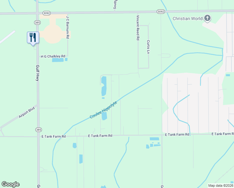 map of restaurants, bars, coffee shops, grocery stores, and more near 7402 Jarib Lane in Lake Charles