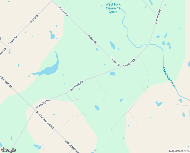 map of restaurants, bars, coffee shops, grocery stores, and more near 2196 Goehring Road in Ledbetter