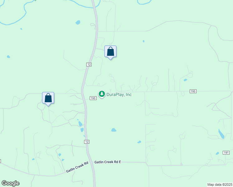 map of restaurants, bars, coffee shops, grocery stores, and more near 190 County Road 193 in Driftwood