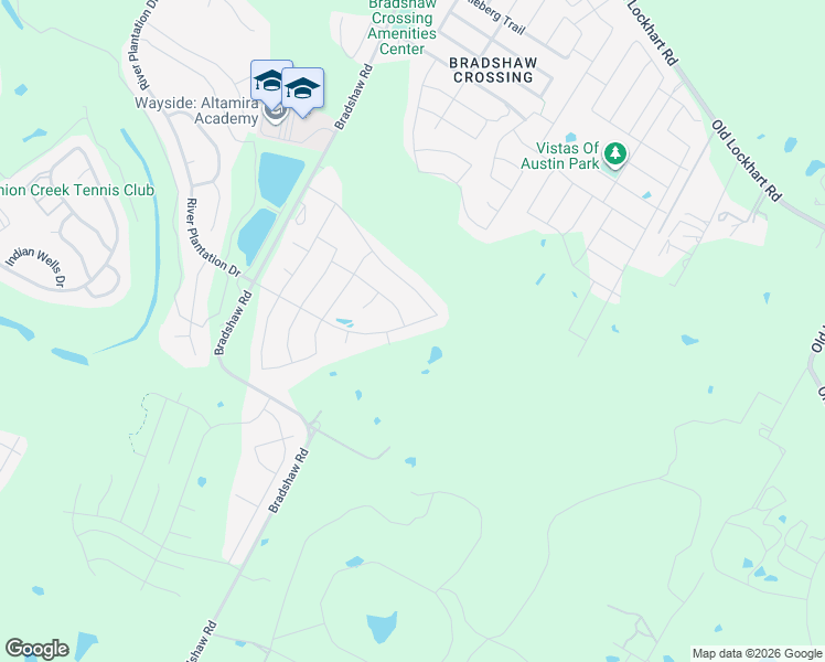 map of restaurants, bars, coffee shops, grocery stores, and more near 11601 River Plantation Drive in Austin