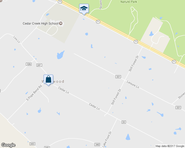 map of restaurants, bars, coffee shops, grocery stores, and more near 628 Leisure Lane in Cedar Creek