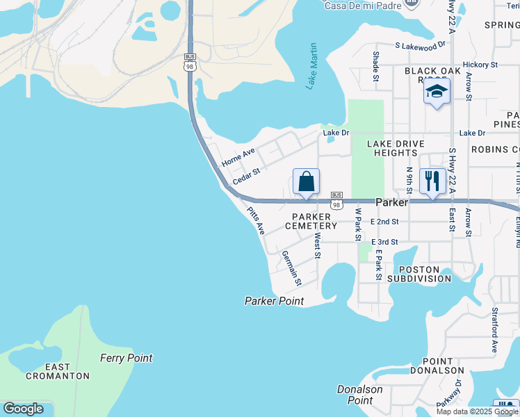 map of restaurants, bars, coffee shops, grocery stores, and more near 4478 U.S. 98 Business in Panama City