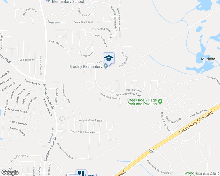 map of restaurants, bars, coffee shops, grocery stores, and more near 4211 Medina River Loop in Spring