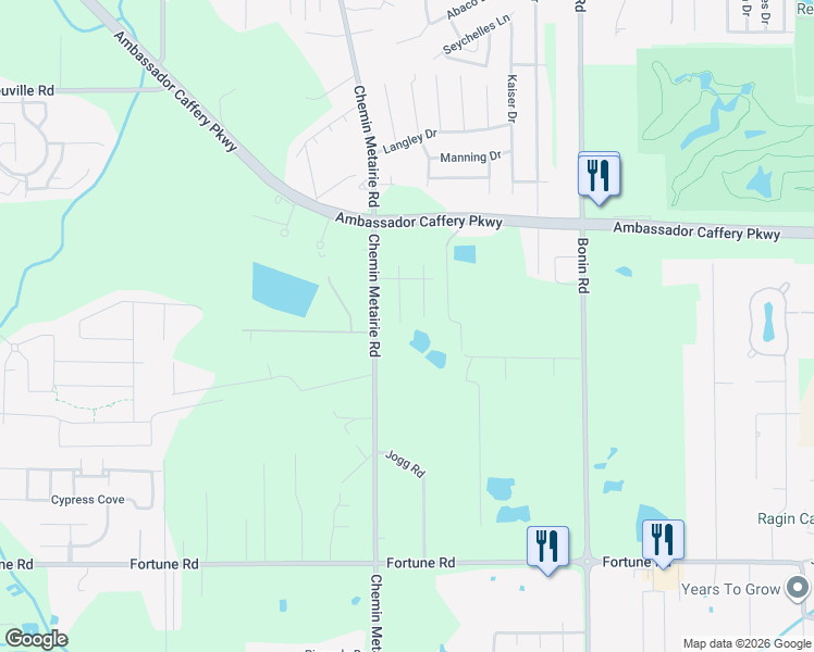 map of restaurants, bars, coffee shops, grocery stores, and more near 417 Rue Canard in Youngsville