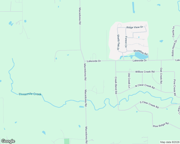 map of restaurants, bars, coffee shops, grocery stores, and more near 24640 Macedonia Road in Hockley