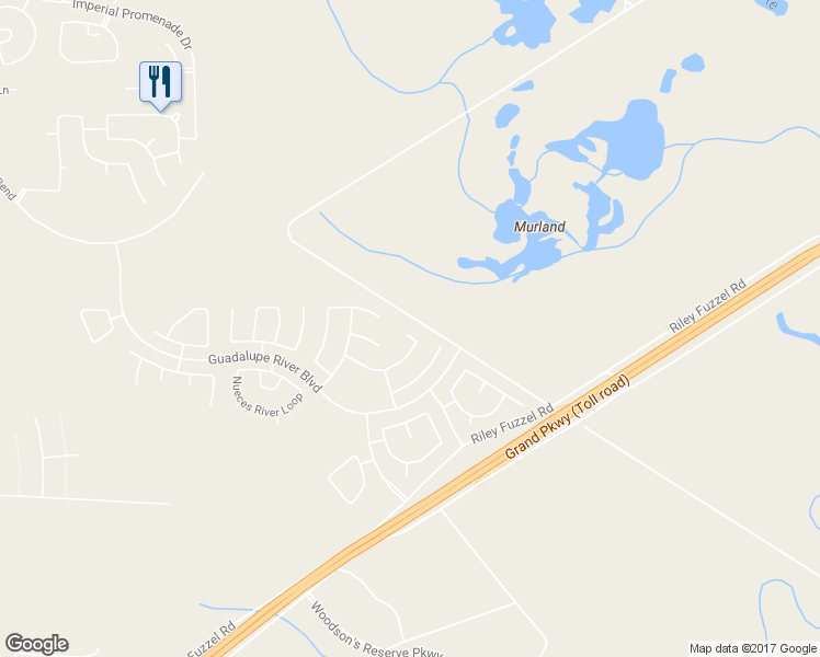 map of restaurants, bars, coffee shops, grocery stores, and more near 29022 San Jacinto River Court in Spring