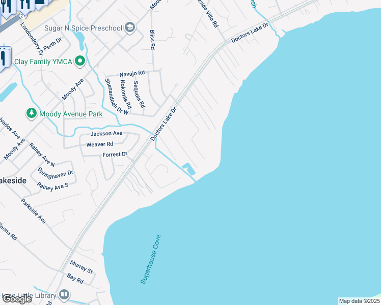 map of restaurants, bars, coffee shops, grocery stores, and more near 3567 Lawrence Road in Orange Park