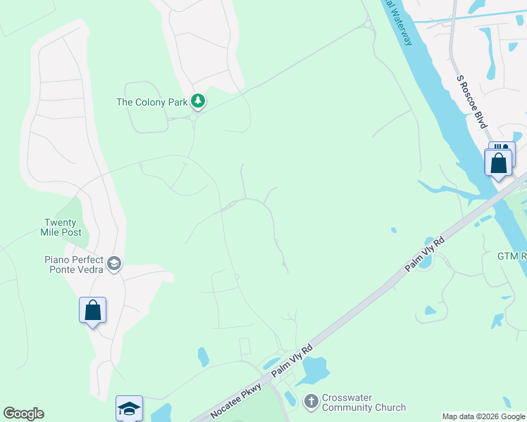 map of restaurants, bars, coffee shops, grocery stores, and more near 229 Wilderness Ridge Drive in Ponte Vedra Beach