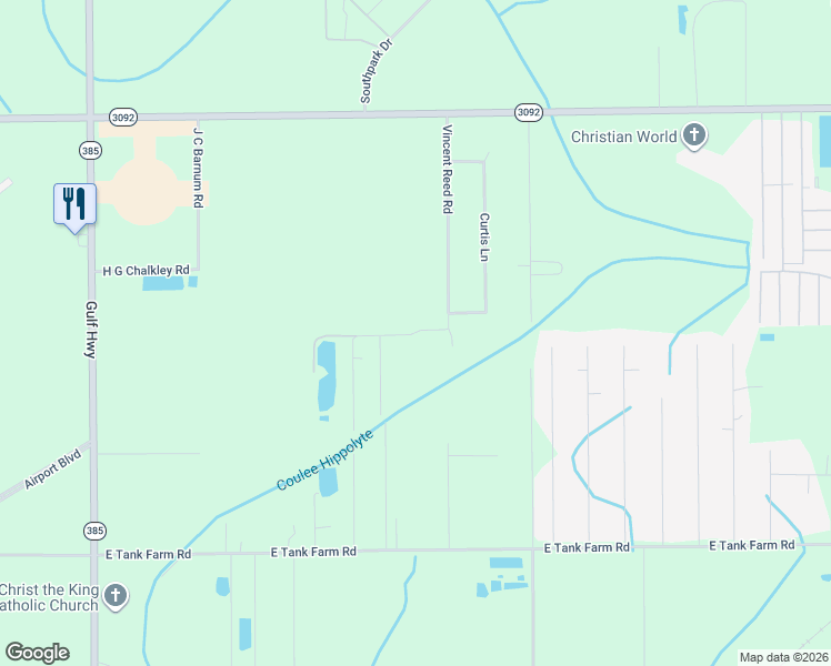 map of restaurants, bars, coffee shops, grocery stores, and more near 1134-1198 Robbie Ln in Lake Charles