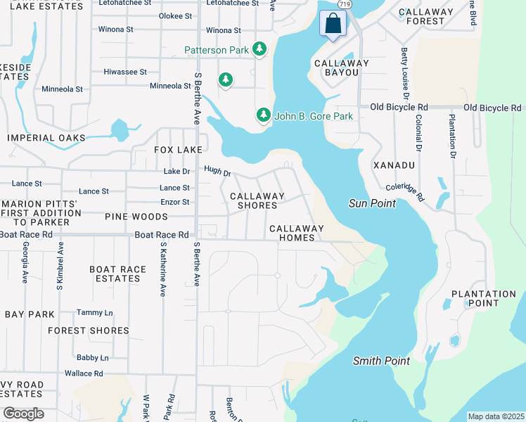 map of restaurants, bars, coffee shops, grocery stores, and more near 824 Miles Drive in Panama City