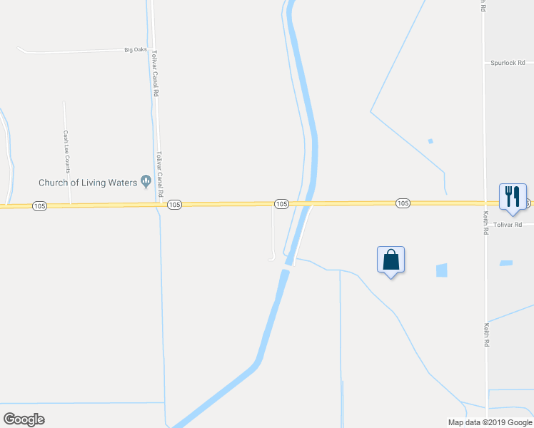 map of restaurants, bars, coffee shops, grocery stores, and more near 10285 Texas 105 in Beaumont