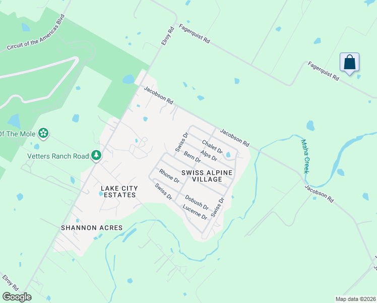 map of restaurants, bars, coffee shops, grocery stores, and more near 14604 Zurick Drive in Del Valle