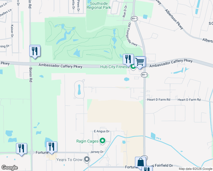 map of restaurants, bars, coffee shops, grocery stores, and more near 251 Rousseau Road in Youngsville