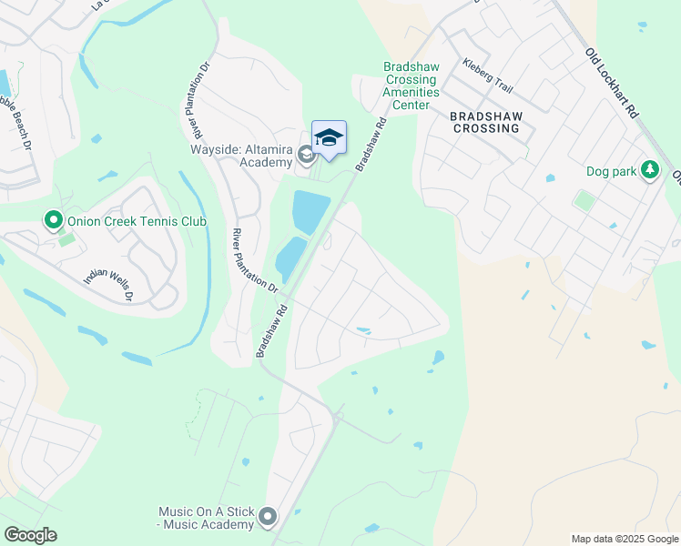 map of restaurants, bars, coffee shops, grocery stores, and more near 10909 Mickelson Drive in Austin