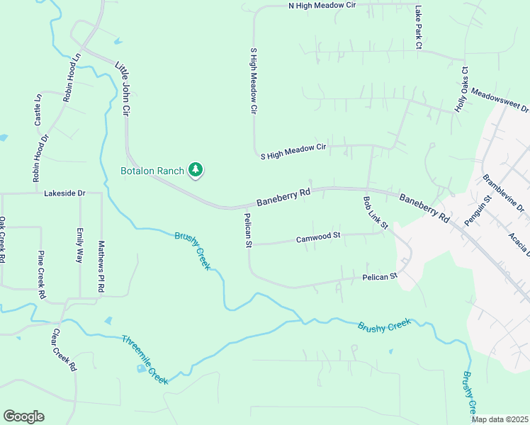 map of restaurants, bars, coffee shops, grocery stores, and more near 23402 Baneberry Road in Magnolia