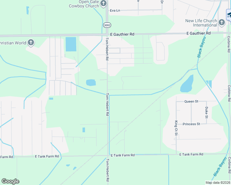 map of restaurants, bars, coffee shops, grocery stores, and more near 2630 Southern Ridge Rd in Lake Charles