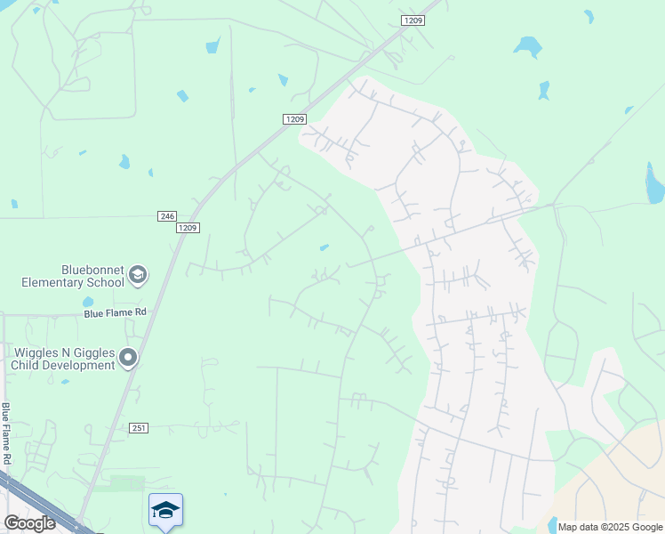 map of restaurants, bars, coffee shops, grocery stores, and more near 165 Powder Horn Road in Bastrop