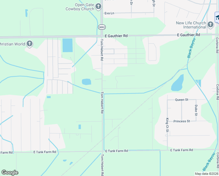 map of restaurants, bars, coffee shops, grocery stores, and more near 2630 Southern Ridge Rd in Lake Charles