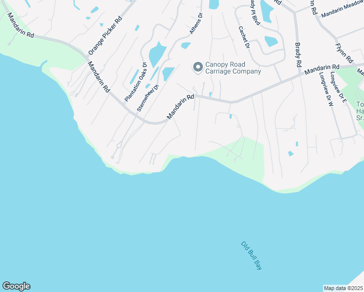 map of restaurants, bars, coffee shops, grocery stores, and more near 14024 Mandarin Oaks Lane in Jacksonville