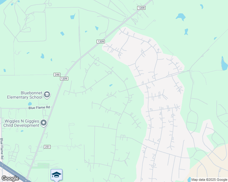 map of restaurants, bars, coffee shops, grocery stores, and more near 165 Powder Horn Road in Bastrop