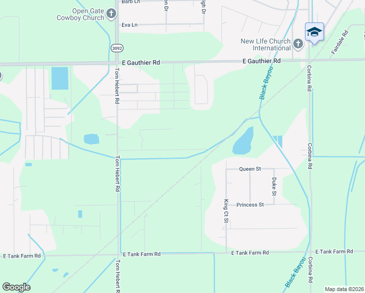 map of restaurants, bars, coffee shops, grocery stores, and more near 2840 Southern Ridge Rd in Lake Charles