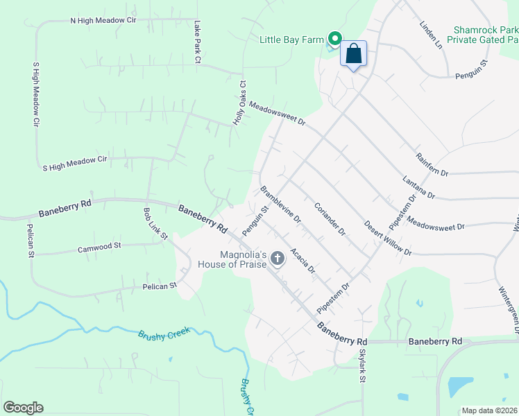 map of restaurants, bars, coffee shops, grocery stores, and more near 30002 Acacia Court in Magnolia