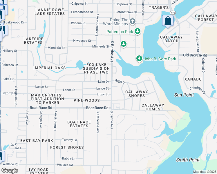 map of restaurants, bars, coffee shops, grocery stores, and more near 6721 Lance Street in Panama City