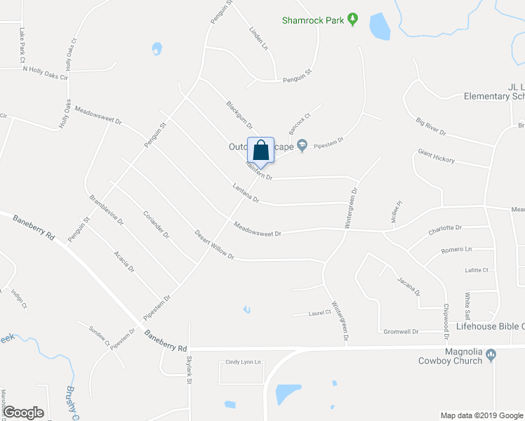 map of restaurants, bars, coffee shops, grocery stores, and more near 22507 Lantana Drive in Magnolia