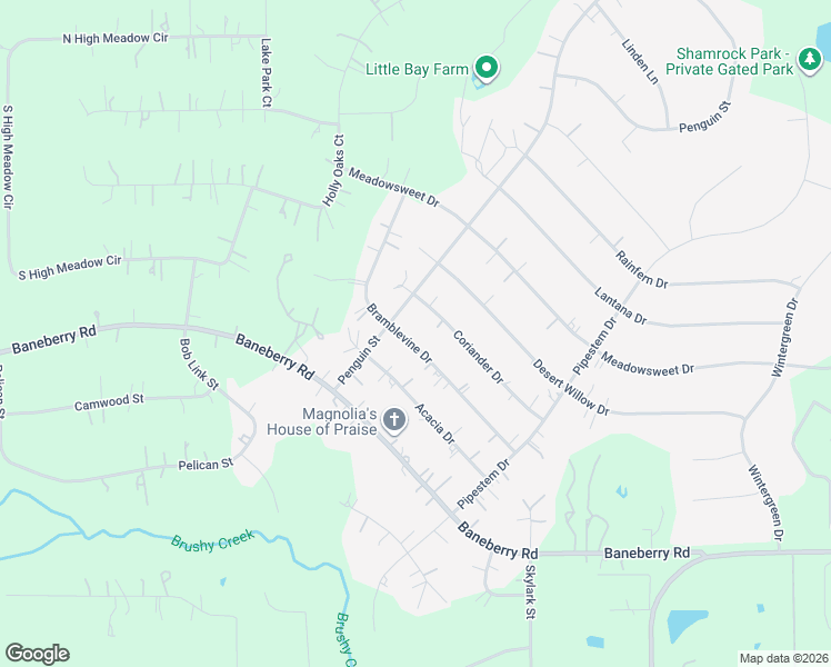 map of restaurants, bars, coffee shops, grocery stores, and more near 22910 Bramblevine Drive in Magnolia