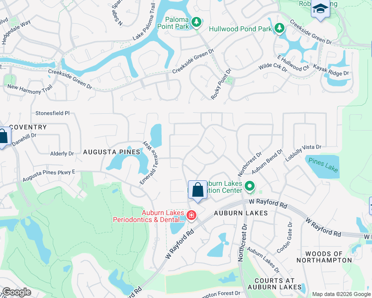 map of restaurants, bars, coffee shops, grocery stores, and more near 6718 West Titan Springs Drive in Spring