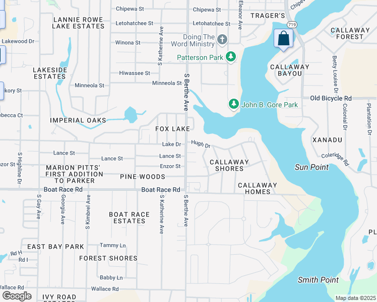 map of restaurants, bars, coffee shops, grocery stores, and more near 6721 Lance Street in Panama City