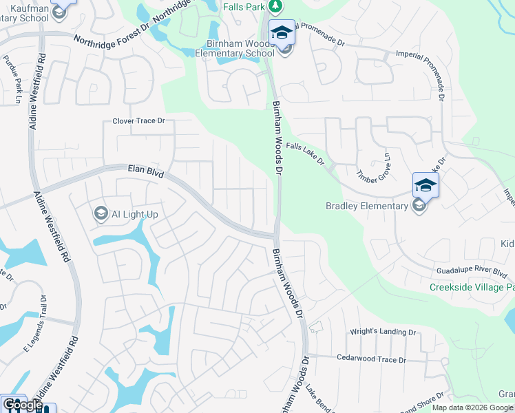 map of restaurants, bars, coffee shops, grocery stores, and more near 30602 Ginger Trace Drive in Spring